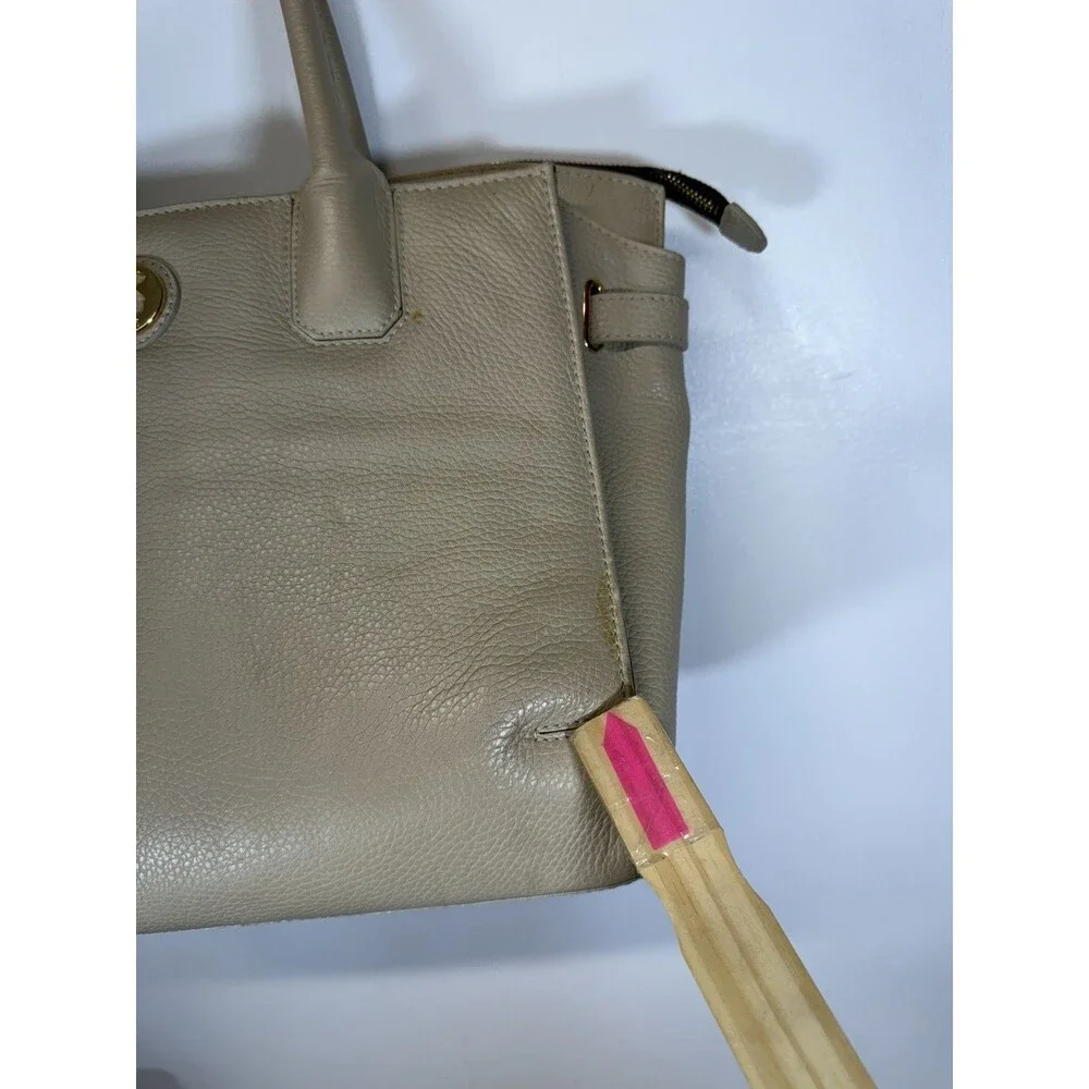 Tous Women’s Bag Handbag  Classic Beige Cream Leather Sz 15x10.5”
